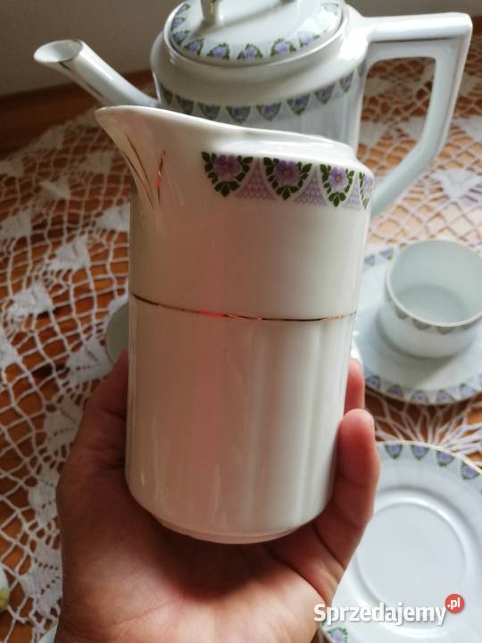 Zestaw starej sygnowanej porcelany małopolskie Ropa