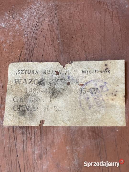 Sztuka kujawska Wazon duży piękny lata 60 PRL Łódź
