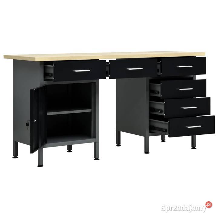 vidaXL Biurko robocze czarne 160x60x85 mazowieckie