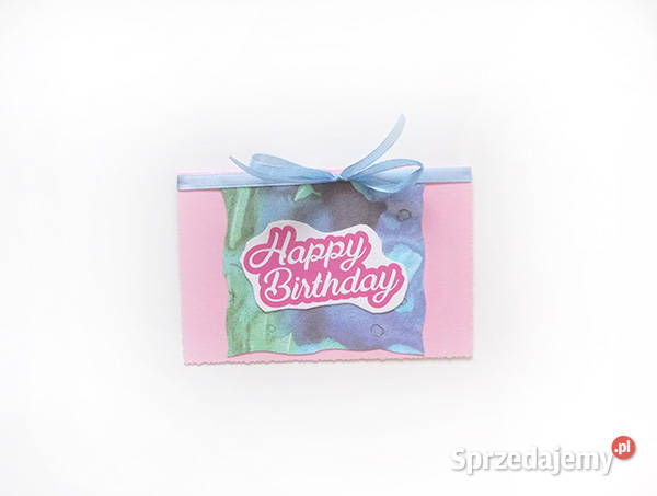 różowa kartka urodzinowa happy birthday kartka Białystok