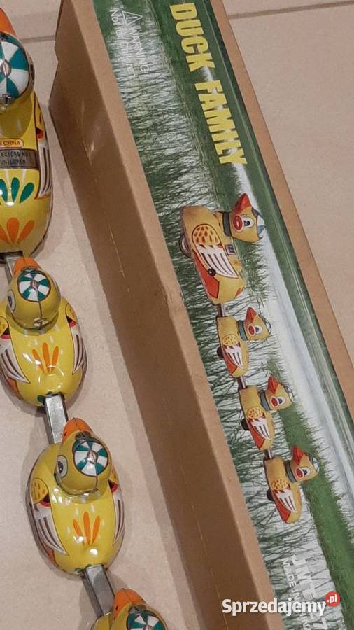 Zabawka Metalowa Nakręcana Kaczuszki w Rzędzie Pozostałe