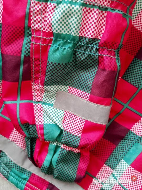 Kurtka narciarska zimowa dziewczęca w kratę Kurtki i płaszcze Nysa