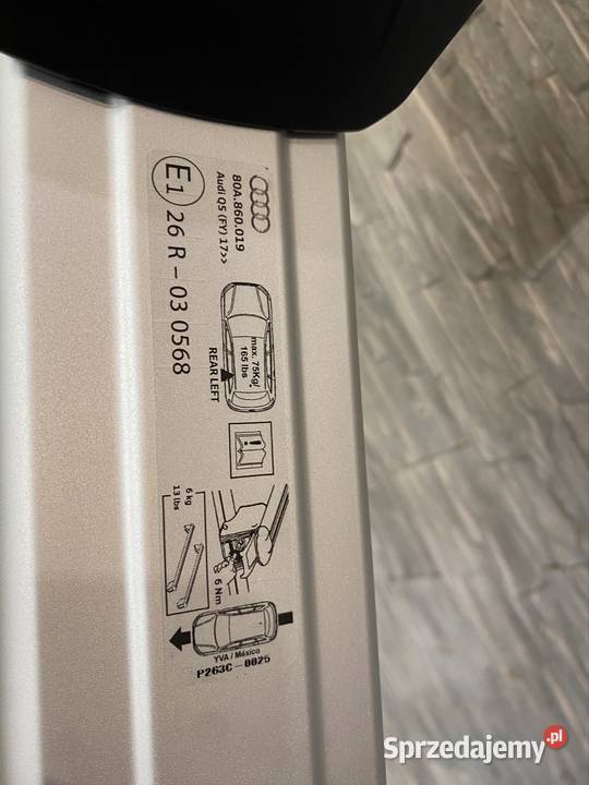 Bagażnik dachowy belki oryginał Audi Q5 SQ5 FY