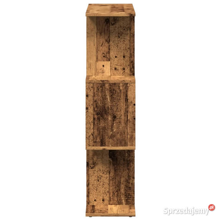 Regał przegroda 3 poziomy stare drewno 70x24x97 Warszawa