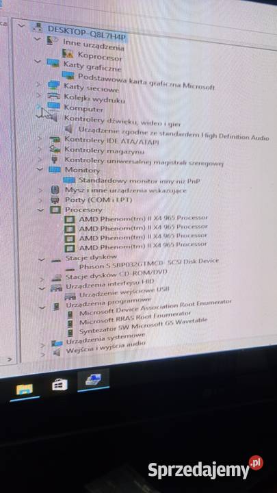 Komputer stacjonarny Pamięć RAM 4 Grodków sprzedam