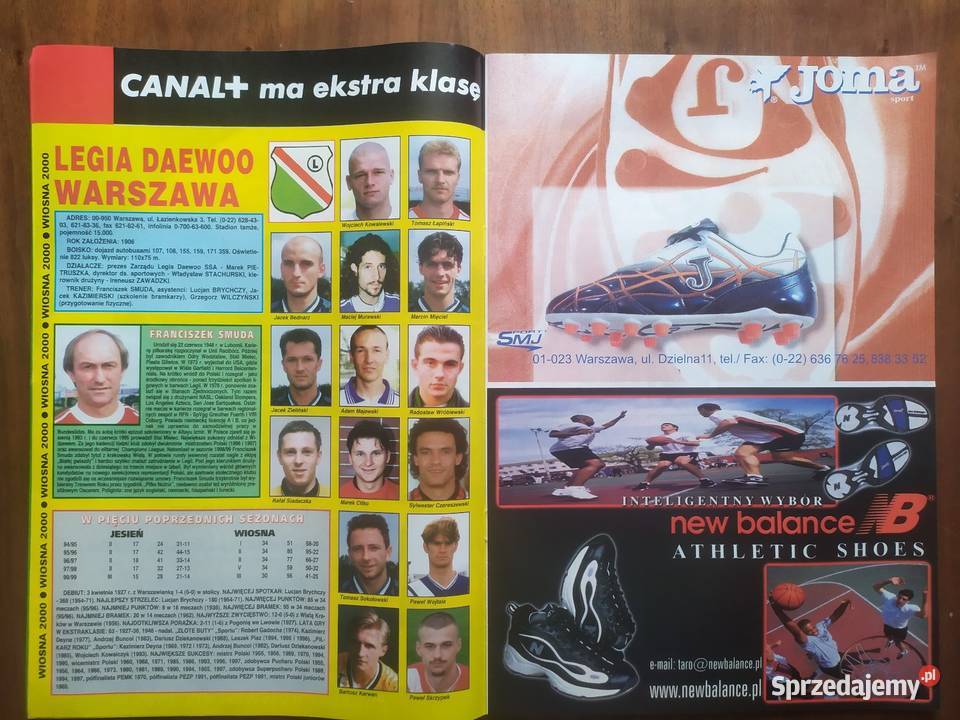 Skarb kibica I II liga polska wiosna 2000 Czasopisma Łódź