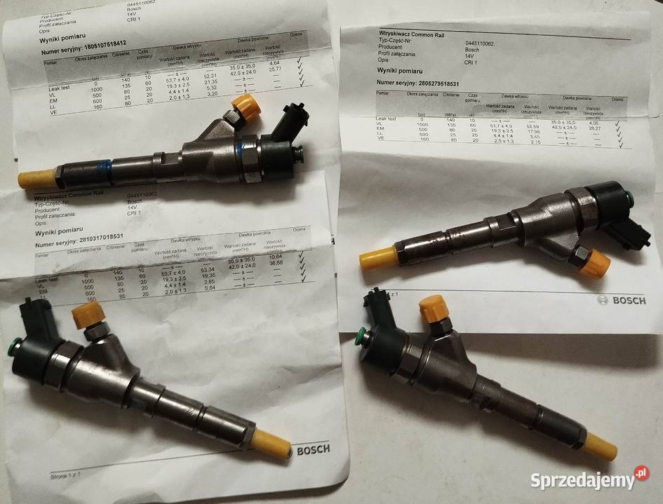 Wtryskiwacze Bosch Fiat Peugeot Citroen 20 22