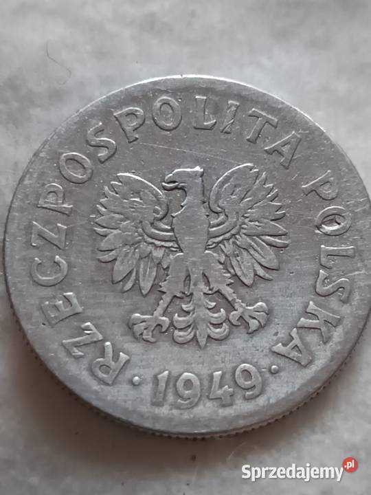 Sprzedam monetę 50 groszy 1949 mała skrętka Chełm
