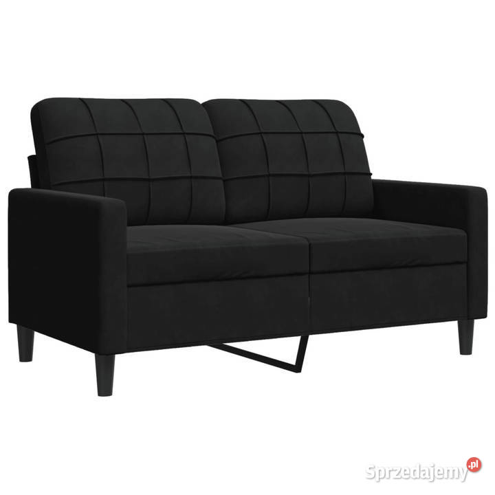 Sofa 2osobowa czarna 120 tapicerowana aksamitem Warszawa sprzedam