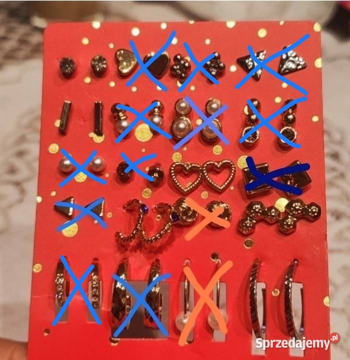 Delikatne kolczyki w kolorze złota srebra sprzedam