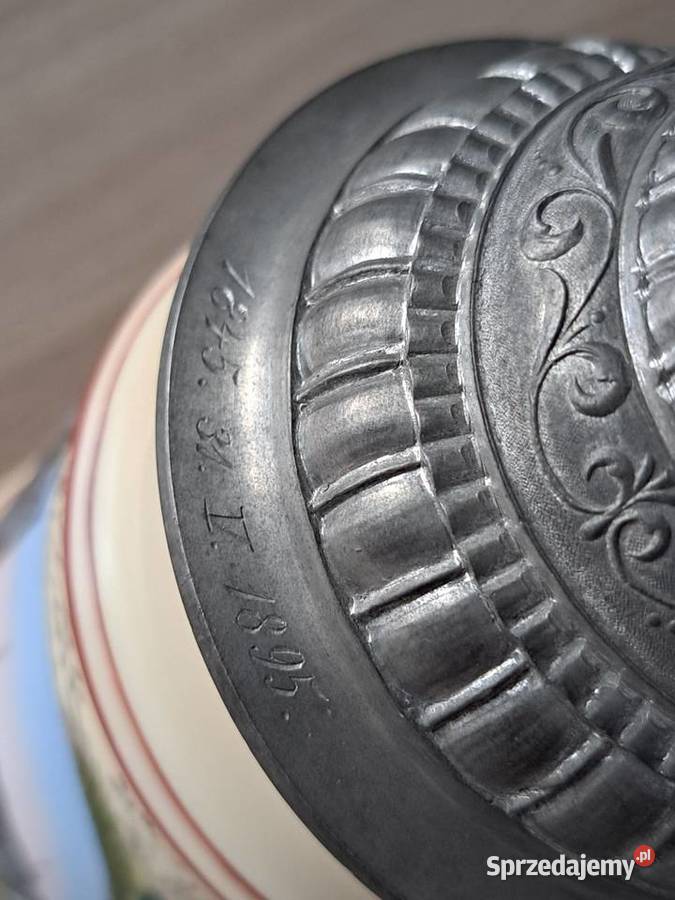 Stary Ceramiczny Kufel do Piwa pół litrowy z mazowieckie Radom