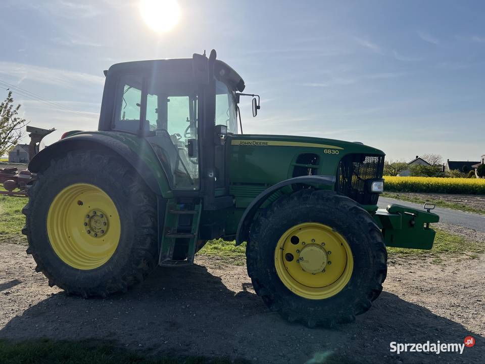 John deere 6830 pneumatyka miękka oś super stan John Deere Stolno