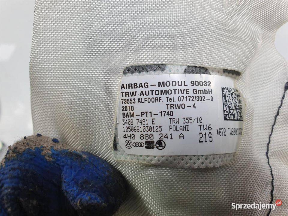 PODUSZKA AIRBAG AUDI A8 D4 PRZED LIFT 4H0880241A kujawsko-pomorskie