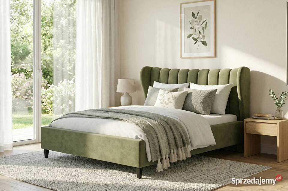 Łóżko tapicerowane 160 różowe stelaż pojemnik Nowy Sącz