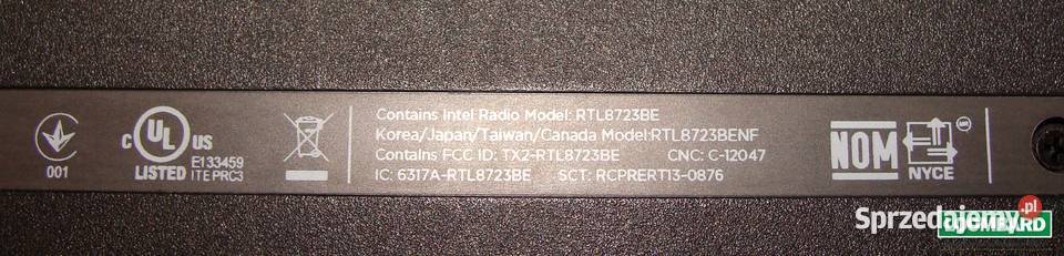 LAPTOP HP RTL8723BE ŁADOWARKA HP/Compaq