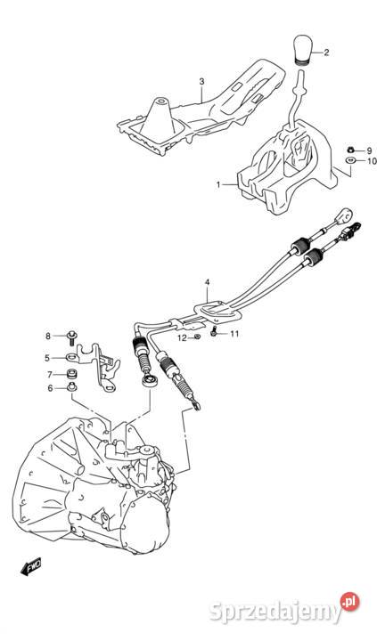 Linki zmiany biegów Suzuki Baleno 10 28300M50R02 osobowe pomorskie Rumia