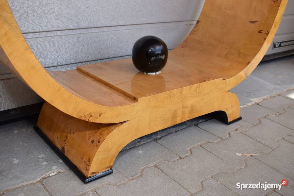 Drewniany Stolik Stół Konsola Art Deco Salon Kraków