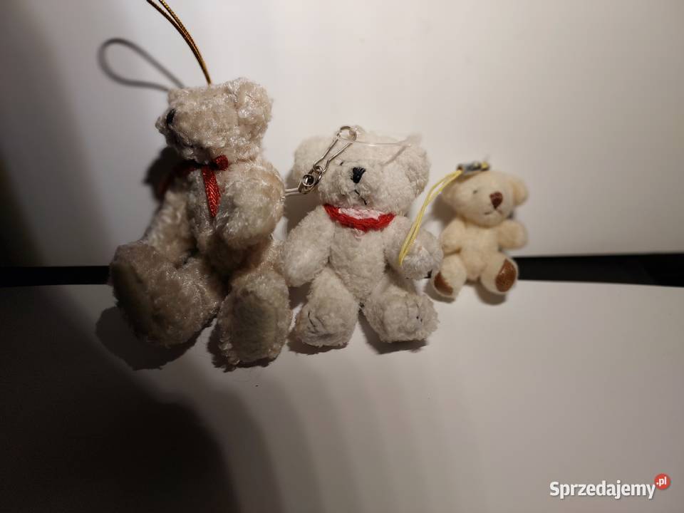 3 małe malutkie misie kolekcjonerskie PRL Wrocław