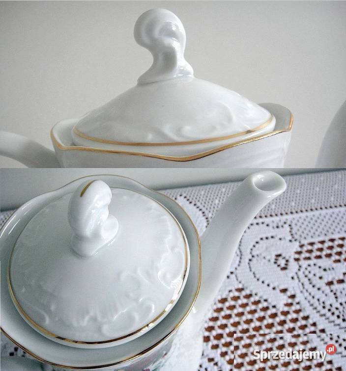 serwis herbaciany kawowy porcelanowy dzbanek Kielce sprzedam