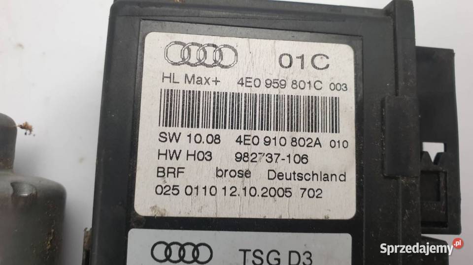 SILNICZEK SZYBY PT 4E0959801C AUDI A8 D3