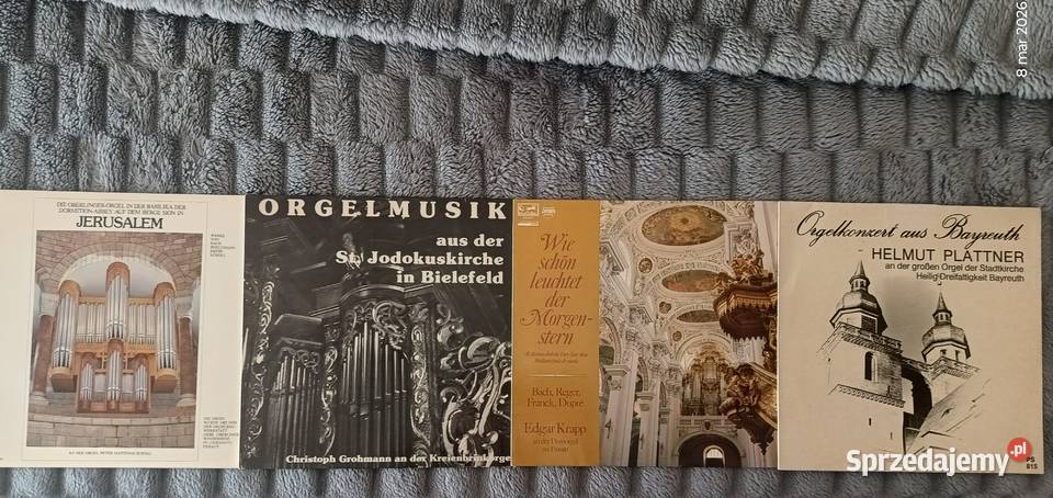 4 albumy winylowe z muzyką organową klasyczna Wronki sprzedam