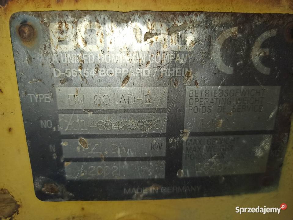 Bomag bw80ad2 Walce Lucynowo