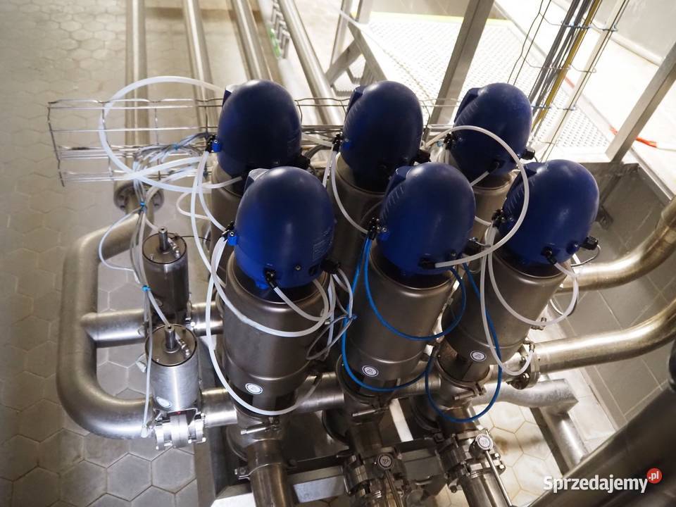 Manifold z zaworami Alfa Laval i regulatorami Produkcja Krotoszyn