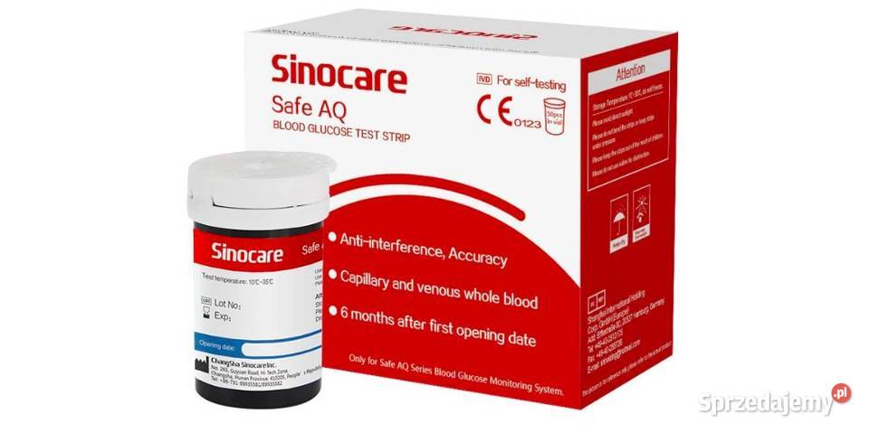 SINOCARE Safe AQ Smart paski test 50 GLUKOMETR Warszawa sprzedam