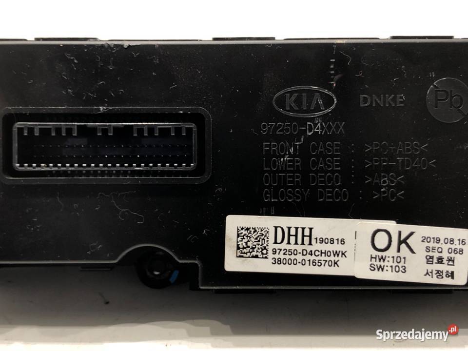 PANEL STEROWANIA NAWIEWU KIA OPTIMA 97250D4CH0WK osobowe podkarpackie sprzedam