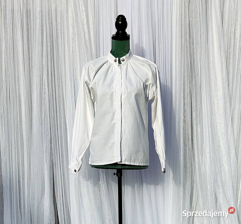 04 Biała bawełniana bluzka folk folklor S 36 Szczecin