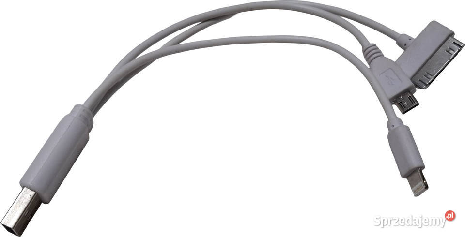 Kabel 3w1 USBA do MicroUSB Lightning iPhoneApple Czeladź