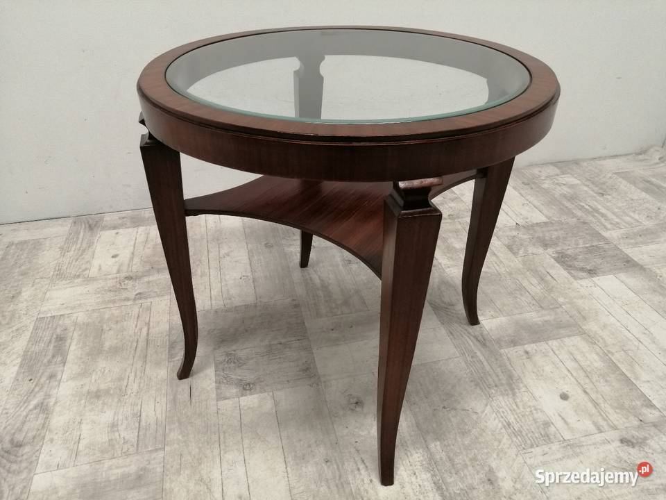 komplet do salonu stół i krzesła ława art deco Radomsko