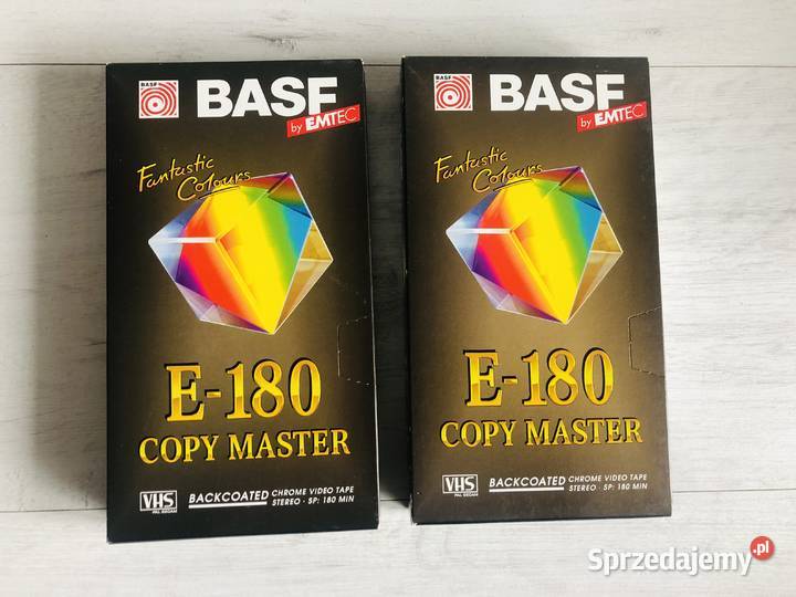 Kaseta magnetofonowa VHS BASE 180 min PRL dwie Łódź
