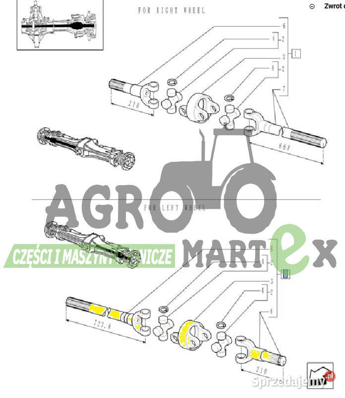 5191696 WAŁEK PRZEGUBOWY KLP LH CNH dolnośląskie Wichrów