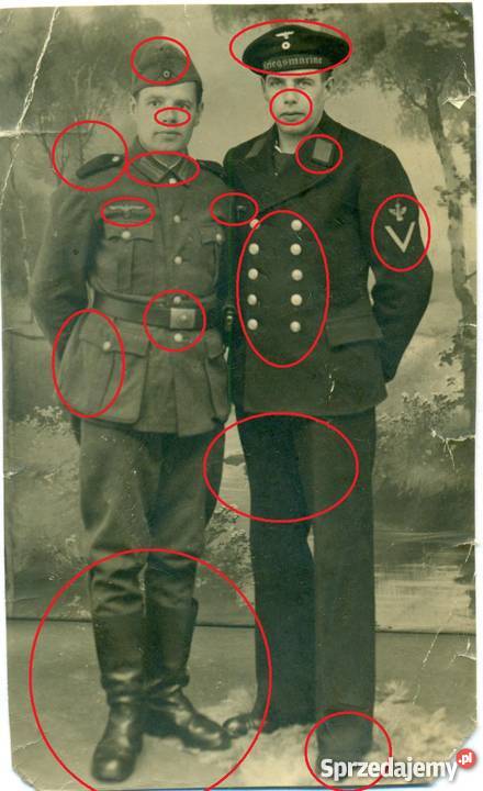 Stare zdjęcie Żołnierz Marynarz II Wojna Ostrów Wielkopolski