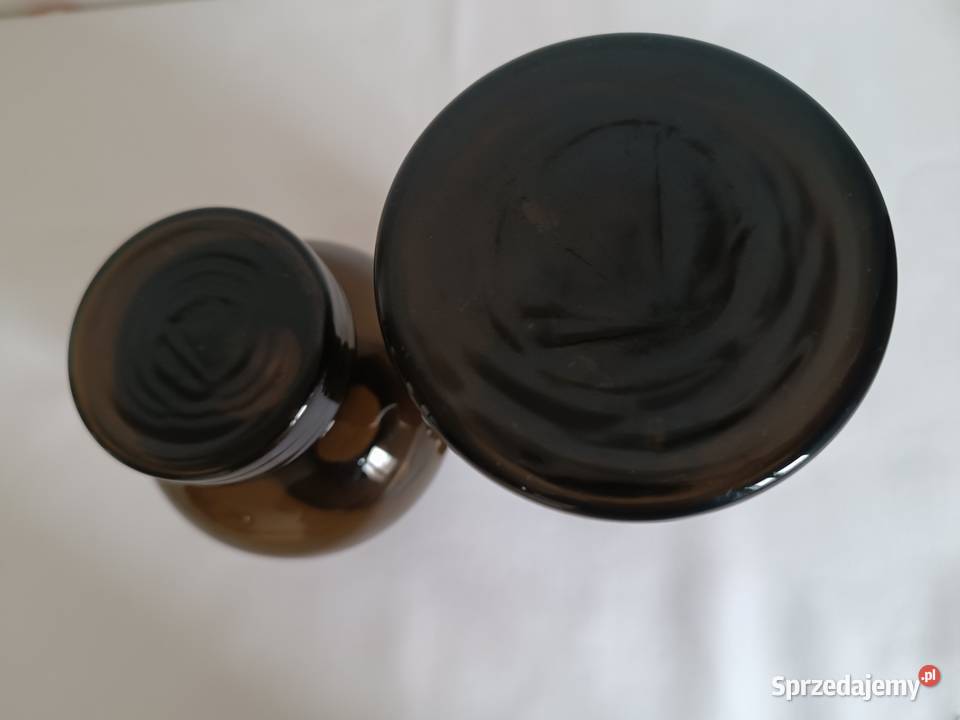 Szklane świeczniki w kolorze oliwkowym Gorlice