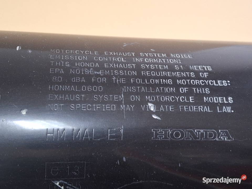 HONDA CBR 600 F3 WYDECH TŁUMIK ORYGINAŁ HMMALE1 Motoryzacja Bieleń