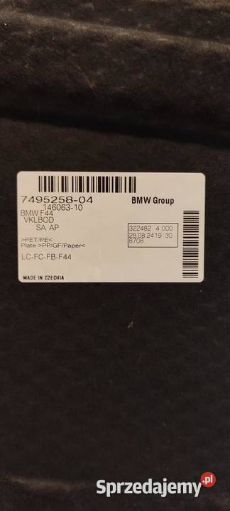 BMW F44 218I PODŁOGA WYKŁADZINA BAGAŻNIKA
