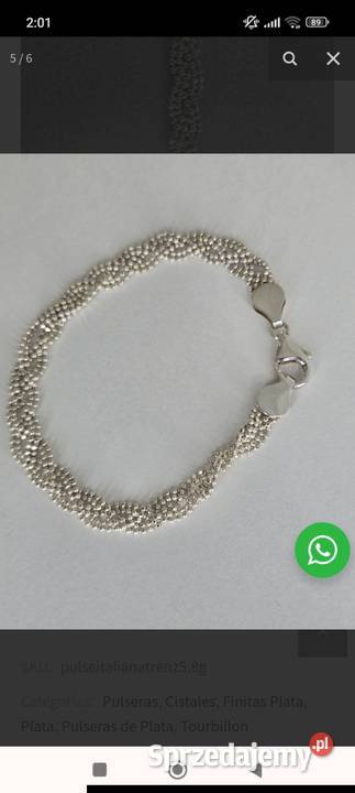 Bransoletka na rękę srebro 925 próba sprzedam