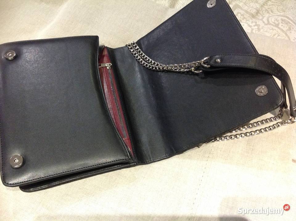 Czarna Torebka Skórzana Damska Torby i torebki Nowa Sól sprzedam