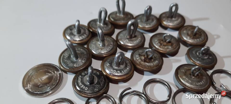 GUZIKI WOJSKOWE Niemcy groszek 15 sztuk bez Warszawa