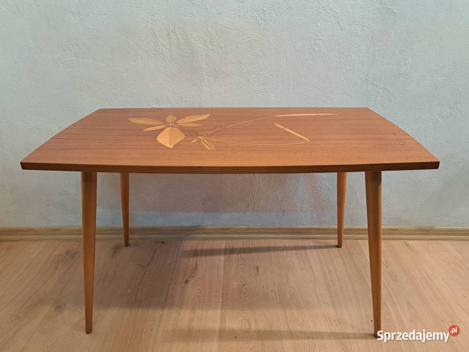 Ława drewniana fornirowana PRL vintage Dom i Ogród Olkusz sprzedam