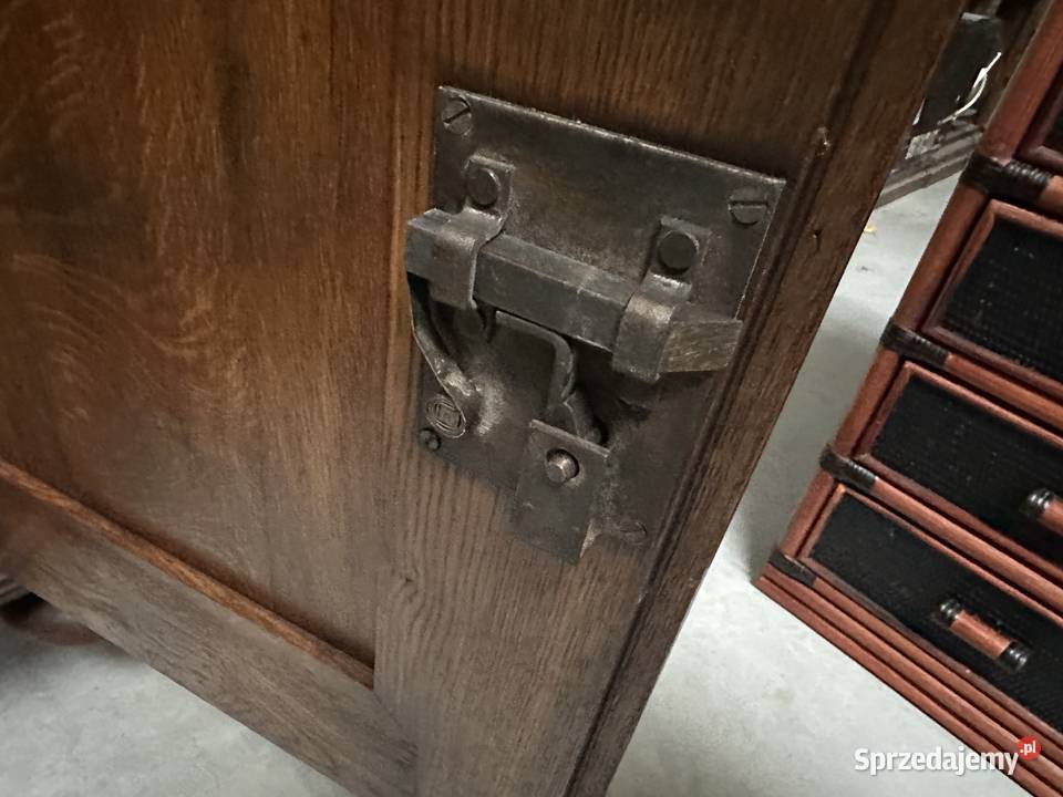 Masywna ciężka dębowa komoda 100 lite drewno 235 Sławoszewek