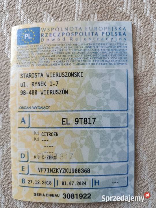 CZero 2018r Webasto 2kable Wieruszów