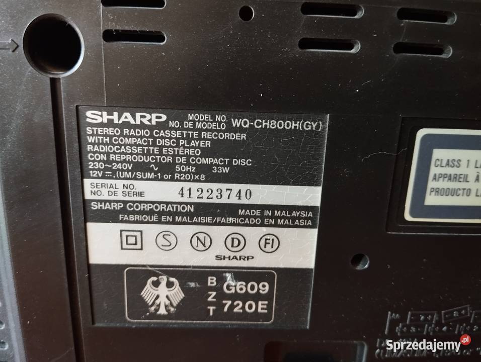 Radiomagnetofon Sharp WQCH800 H Góra sprzedam