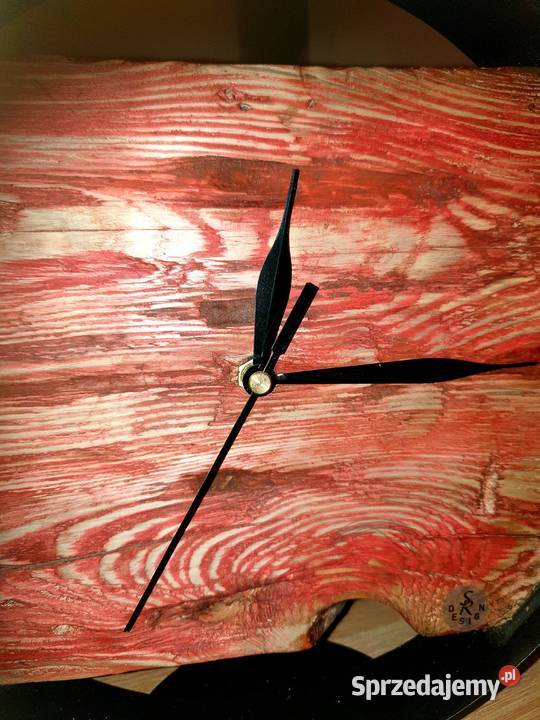 ZEGAR ozdoba efektowny prezent czerwony mazowieckie Żuromin