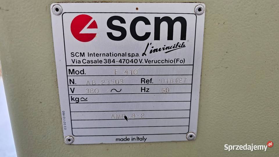 Wyrówniarka SCM F 410 Wejherowo sprzedam