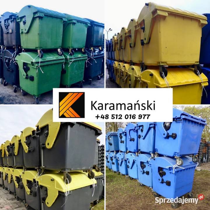 120 L 240 L 1100 L używane pojemniki na odpady