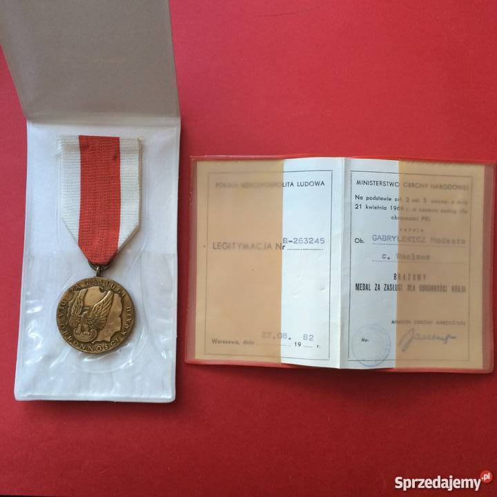 Medal Zasługi obronności Kraju 2 Antykwariat zachodniopomorskie Szczecin
