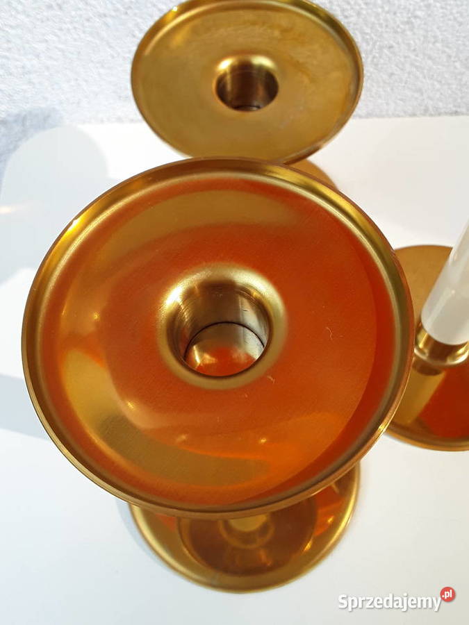 Zestaw 3 bliźniaczych świeczników o różnej mazowieckie